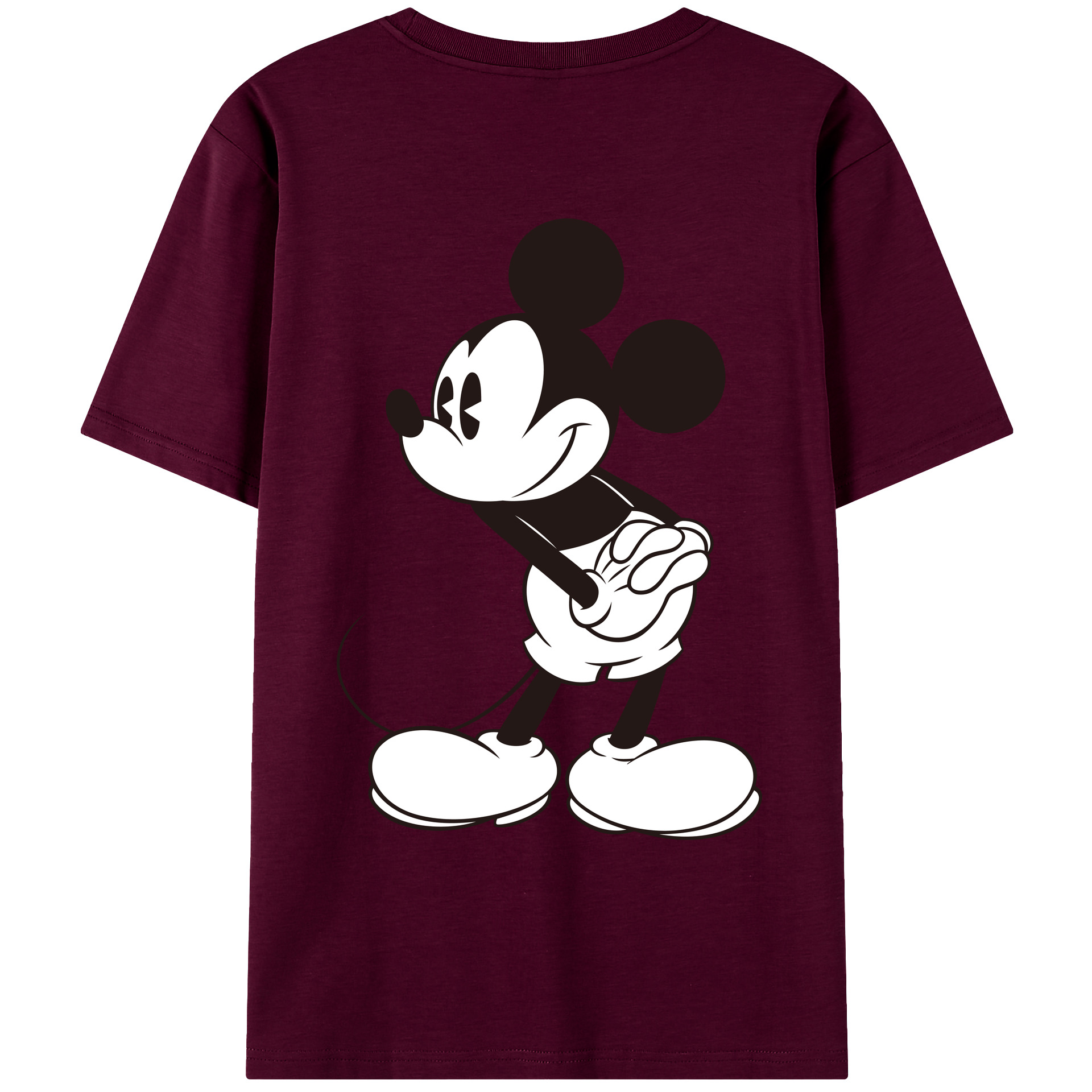 （画像用） ミッキーマウス Mickey Mouse レディース半袖Tシャツ(バックプリント)